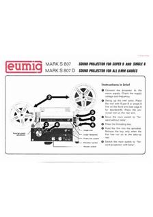 Eumig S 807 manual. Camera Instructions.
